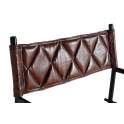 Conjunto 2 Sillas Forja y Cuero Marron Serie Adevar