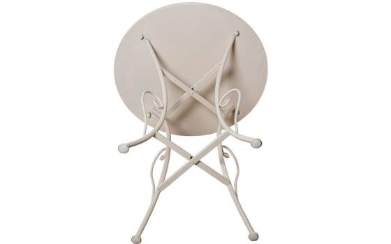 Conjunto 2 Sillas Mesa Jardín Tapa Cerámica Forja Blanca Audyn