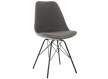 Conjunto 2 Sillas Modernas Tapizadas Gris Patas Metalicas Airsan