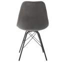 Conjunto 2 Sillas Modernas Tapizadas Gris Patas Metalicas Airsan
