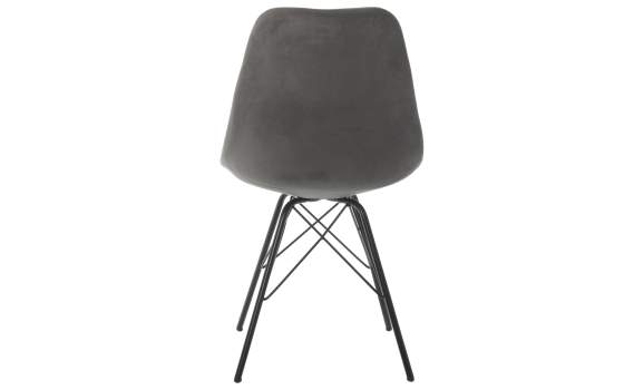 Conjunto 2 Sillas Modernas Tapizadas Gris Patas Metalicas Airsan