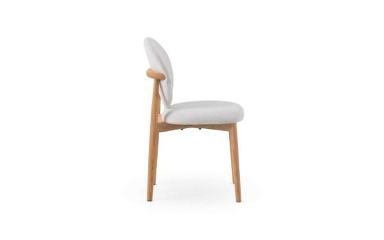 Conjunto 2 Sillas Tapizadas Blancas Actuales Serie Aleine