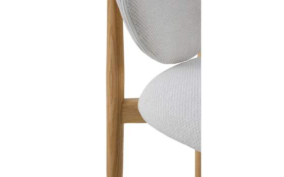 Conjunto 2 Sillas Tapizadas Blancas Actuales Serie Aleine