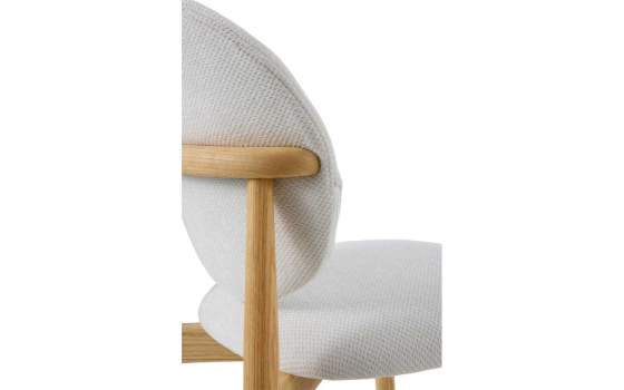 Conjunto 2 Sillas Tapizadas Blancas Actuales Serie Aleine