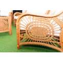 Conjunto 2 Sillones 1 Sofa  Mesa Rattan Medula Tapizado Juncalet