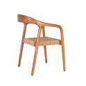 Conjunto 2 Sillones Madera Natural Asiento Cuerda Asnara