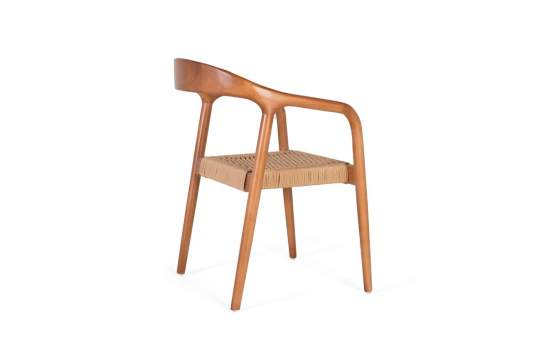 Conjunto 2 Sillones Madera Natural Asiento Cuerda Asnara