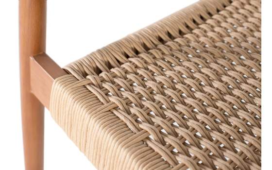 Conjunto 2 Sillones Madera Natural Asiento Cuerda Asnara