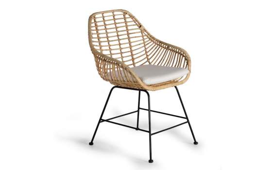 Conjunto 2 Sillones Rattan Forja Cojin Serie Rattanwund