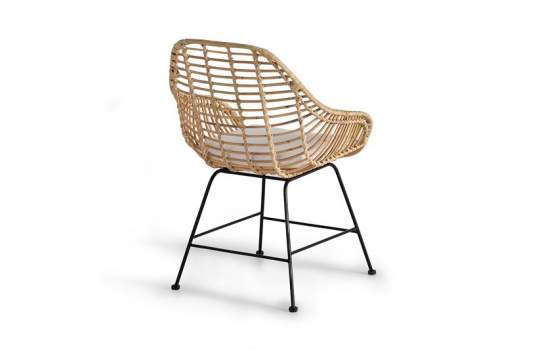Conjunto 2 Sillones Rattan Forja Cojin Serie Rattanwund