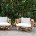 Conjunto 2 Sillones Sofa 2 Plazas Rattan Tapizado Serie Alakau Conjunto 2 Sillones Sofa 2 Plazas Rattan Tapizado Serie Alakau