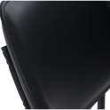 Conjunto 4 Sillas Madera Poli Piel y Metal Negro Serie Adansi