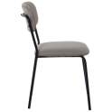 Conjunto 4 Sillas Metal Negro Asiento Respaldo Beige Adelasa