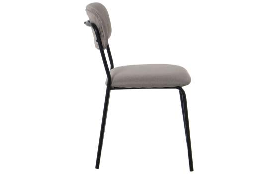 Conjunto 4 Sillas Metal Negro Asiento Respaldo Beige Adelasa