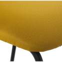 Conjunto 4 Sillas Metal Negro Asiento Respaldo Mostaza Adelasa
