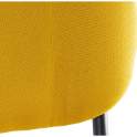 Conjunto 4 Sillas Metal Negro Asiento Respaldo Mostaza Adelasa