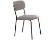 Conjunto 4 Sillas Metal Negro Asiento Respaldo Beige Adelasa