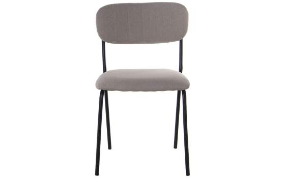 Conjunto 4 Sillas Metal Negro Asiento Respaldo Beige Adelasa