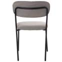 Conjunto 4 Sillas Metal Negro Asiento Respaldo Beige Adelasa