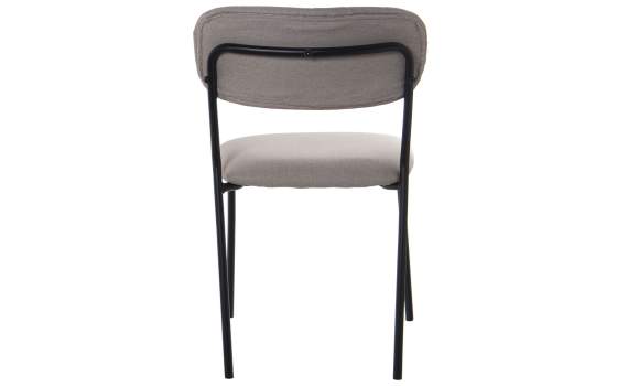 Conjunto 4 Sillas Metal Negro Asiento Respaldo Beige Adelasa