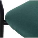 Conjunto 4 Sillas Metal Negro Asiento Respaldo Verde Adelasa