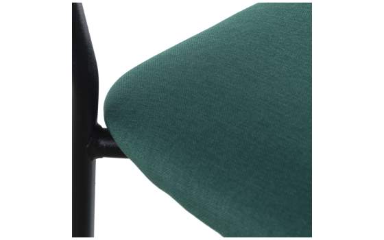 Conjunto 4 Sillas Metal Negro Asiento Respaldo Verde Adelasa
