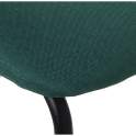 Conjunto 4 Sillas Metal Negro Asiento Respaldo Verde Adelasa