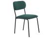 Conjunto 4 Sillas Metal Negro Asiento Respaldo Verde Adelasa