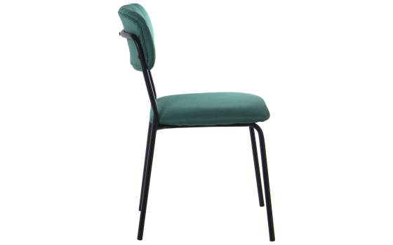 Conjunto 4 Sillas Metal Negro Asiento Respaldo Verde Adelasa