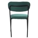 Conjunto 4 Sillas Metal Negro Asiento Respaldo Verde Adelasa