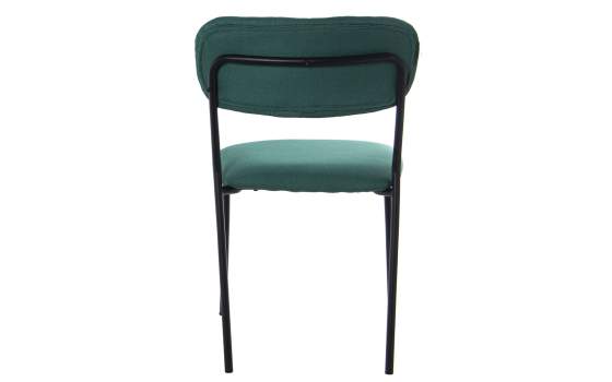 Conjunto 4 Sillas Metal Negro Asiento Respaldo Verde Adelasa