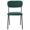 Conjunto 4 Sillas Metal Negro Asiento Respaldo Verde Adelasa