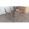 Conjunto 4 Sillas y Mesa Rattan Tejido Sintetico Aneisa
