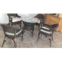 Conjunto 4 Sillones y Mesa Tejido Medula Serie Aneisa