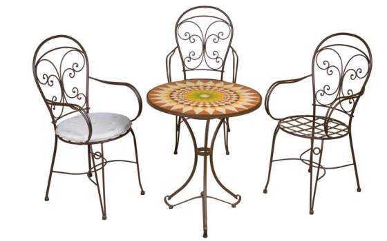 Conjunto Forja Canarias 3 Sillones y 1 Mesa Forja