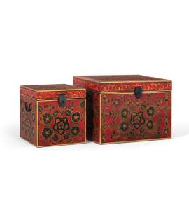 Conjunto de 2 Baules Decorativos Orientales Serie Acley