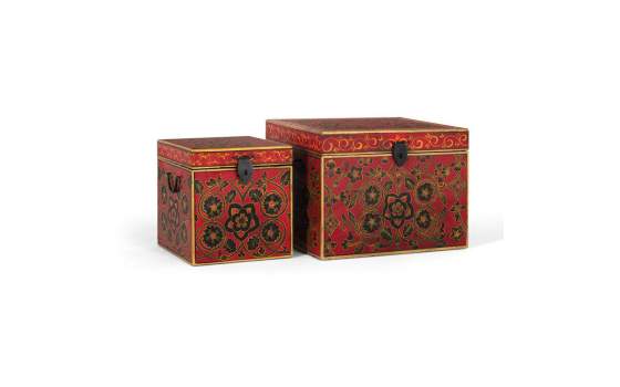 Conjunto de 2 Baules Decorativos Orientales Serie Acley