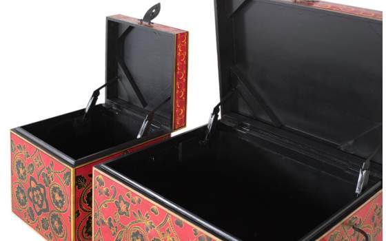 Conjunto de 2 Baules Decorativos Orientales Serie Acley