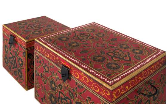 Conjunto de 2 Baules Decorativos Orientales Serie Acley