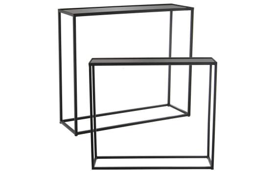 Conjunto de 2 Consolas Forja Negra estilo Actual Serie Bernard