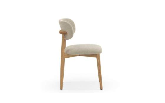 Conjunto de 2 Sillas Madera Actual Tapizada Beige Aguazal