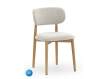 Conjunto de 2 Sillas Madera Actual Tapizada Blanca Aguazal