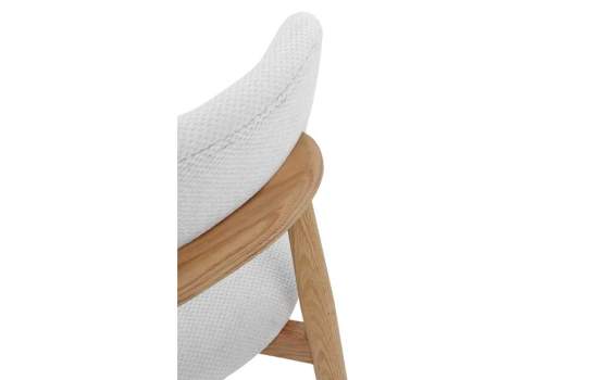 Conjunto de 2 Sillas Madera Actual Tapizada Blanca Aguazal