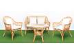 Conjunto de 2 Sillones 1 Sofa y Mesa Rattan Tapizado Juncalet