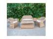 Conjunto de 2 Sillones Mesa y Sofa Ratan Natural Serie Audina