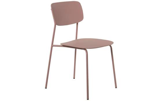 Conjunto de 4 Sillas Madera Metal Rosa Serie Adansi