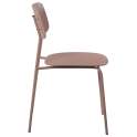 Conjunto de 4 Sillas Madera Metal Rosa Serie Adansi