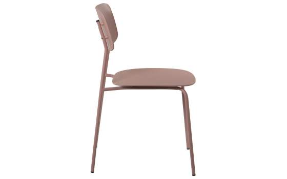 Conjunto de 4 Sillas Madera Metal Rosa Serie Adansi