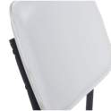 Conjunto 4 Sillas Madera Poli Piel Blanco y Metal Serie Adansi