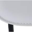 Conjunto 4 Sillas Madera Poli Piel Blanco y Metal Serie Adansi